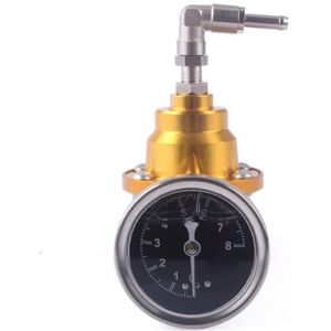 7 Kleur Universele Verstelbare Aluminium Fuel Pressure Regulator Met Gauge Kit Blauw Gouden Grijs Paars Zilver Geel