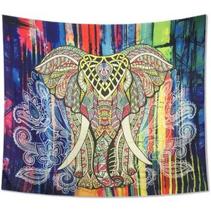 Woondecoratie Indiase Mandala Wind Psychedelische Animal Olifant Tapijt Muur Opknoping Gooi Hippie Cover Dorm Strandlaken