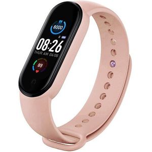 Bakeey M5 Smartwatch Bloeddruk Zuurstof Monitor Bericht App Push Fitness Track Kleur Scherm Blueooth Smart Horloge Android Ios