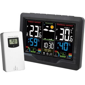 Weerstation Met Outdoor Sensor, Draadloze Weerstation, Digitale Thermometer Met Digitale Wekker, Hygrometer