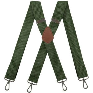 3.5*120Cm Mannen Bretels Hoge Elastische Verstelbare 4 Sterke Clips Jarretel Heavy Duty X Terug Broek Bretels