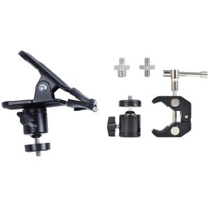 -1 Pcs Metalen Lente Klem Met Balhoofd &amp; 1 Set Klem Mount Gelede Bal Hoofd Draad gat Hoofd En Schroef