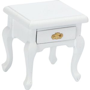 Pop Huis Nachtkastje Met Laden Bijzettafel 1: 12 Poppenhuis Miniatuur