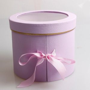 Double Layer Ronde Bloem Papier Dozen Met Lint Verrassing Rose Doos Boeket Arrangement Europese Stijl Kartonnen Doos