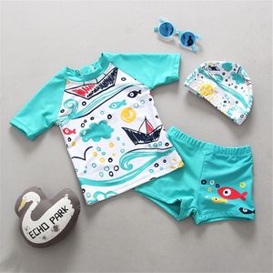 Kinderen Twee Stukken Rashguard Kleding 2 Stuk UV Badmode Leuke Baby Badpak Set Zwemmen Pak voor Jongens Peuter Babybaden