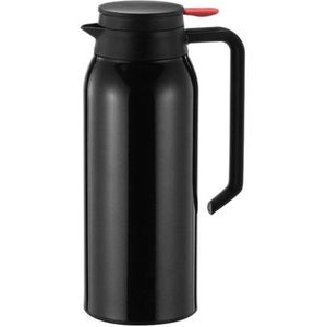 Roestvrijstalen Thermoskan Thermische Jug Portable Water Pitcher 1.5L Dubbele Muur Geïsoleerde Fles Thee Koffie Pot-Zwart