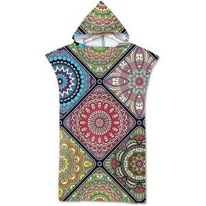 Bad Strand Handdoek Met Kap Microfiber Hooded Gewaad Handdoek Poncho Zwemmen Strand Surfen Vrouw Badjas Beachwear