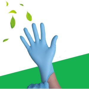 100 Stks/set Huishoudelijke Schoonmaakmiddelen Wassen Guantes Latex Handschoenen Wegwerp Monteur Nitril Laboratorium Nail Art Anti-Statische Handschoenen