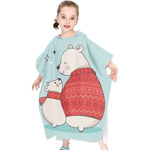 Microfiber Kids Strand Badjas Veranderende Gewaad Poncho Met Kap Surf Poncho Compact Quick Dry Hooded Handdoeken