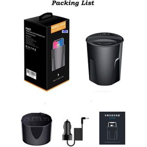 10W Auto Draadloze Oplader Cup met USB Uitgang voor Huawei P30Pro Mate20Pro Iphone XR XS XS MAX