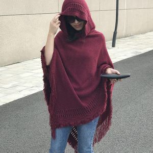 Poncho Winter Sjaal Vrouwen Luxe Winter Sjaal Warm Bandana Sjaals Vrouwen Mode Kwasten Sjaals Voor Dames Pashmina