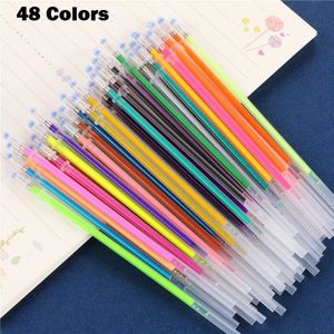 Multicolour Balpen Gel Hoogtepunt Banner Briefpapier Pen Refill Set Kleurrijke Shining Voor School Inkt Meisje Potloden Eenvoudige Potlood