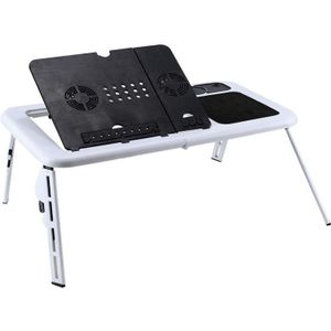 Laptop Bureau Opvouwbare Tafel E-Tafel Bed Usb Cooling Fans Stand Tv Tray