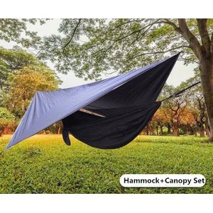Outdoor Anti-klamboe Hangmat + Canoy Set Dubbel Gebruik Draagbare Camping Luifel Tent Voor 1-2 Mensen slapen Opknoping Stoel