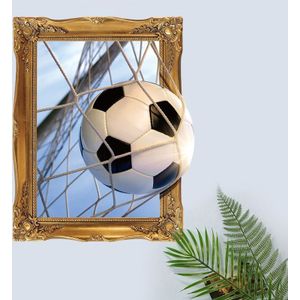 Valse venster 3D score een doel Voetbal muursticker woonkamer achtergrond sport woondecoratie muurschildering stickers decals behang