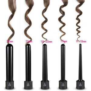5 In 1 Haar Krultang Wand Triple Krultang Afneembare Hair Curler Set 5 Deel Haar Ijzer Krultang haar Waver Crimper
