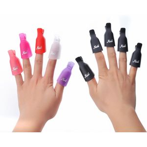 10 stks gel nagellak remover Plastic cleaner nail Losweken Cap Clip verwijderen gel nagellak thuis Remover Wrap Tool