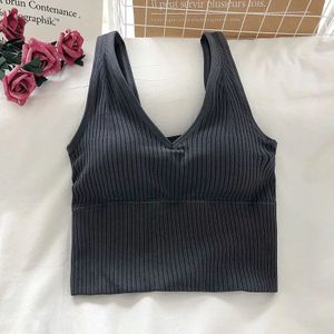 Sexy Push Up Bh Geweven Wrapped Top Ondergoed V-Tie Beha Pad Draadloze Sportbeha Mouwloze Tank tops