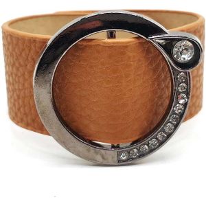 Mode Lederen Armbanden Voor Vrouwen Metalen Charm Dames Bohemian Wide Wrap Armband Elegante Sieraden Geometrische