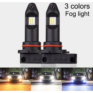 Auto 3 Kleur Mistlampen Led Gloeilamp Wit Geel Tricolor Blauw H11 H9 H8 Psx24 9006 9005 Fog gloeilamp