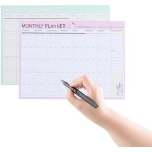 20 Vellen Maandelijkse Planner Kalender Schema Organisator Agenda Schema Notebook (Willekeurige Kleur)