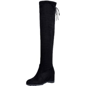 Sagace Herfst Winter Over De Knie Laarzen Vrouwen Warme Lange Snowboots Schoenen Vrouw Ronde Neus Hoge Kneeboots Sapatos mulher #4