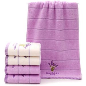 Badhanddoek Gezicht Handdoek Lavendel 100% Katoen Zacht Katoen Schoonheid Handdoek Badkamer Producten Absorberende Romantische Liefhebbers Handdoek