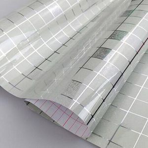 Mozaïek 5 Kleuren Aluminiumfolie Self-Garenloos Anti Olie Behang Voor Keuken Hittebestendig 45X200 Cm adhesive Decor @