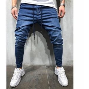 Mannen Slim Jeans Broek Casual Mannen Gewassen Denim Broek Heren Skinny Verontruste Jeans Blue Jeans Zwart Plus Size 3XL broek