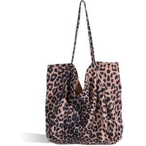 Mabula Oversized Herfst Mode Luipaard Patroon Tote Schoudertassen Grote Capaciteit Herbruikbare Shopping Bag Ecologische Handtas