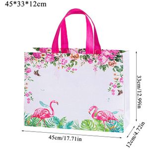 Vogel Bloem Pirnt Non-woven Boodschappentassen Herbruikbare Grote Capaciteit Canvas Reizen Opbergzakken Opvouwbare Handtas Tote Shopper Bag