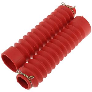 Paar Motorcycle Voorvork Zachte Rubberen Laarzen 210X45X30 Mm Rood