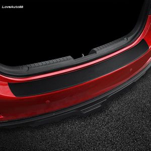 Koolstofvezel Leren Buitenkant Achterhoede Achterbumper Kofferbak Spatbord Sill Plate Protector Guard Voor Mazda 6 Atenza