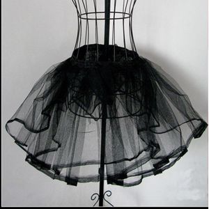 Wit Ballet Halloween Petticoat Tulle Ruffle Klittenband Haak Band Roze Korte Zwarte Crinoline Bridal Petticoats Lady Onderrok