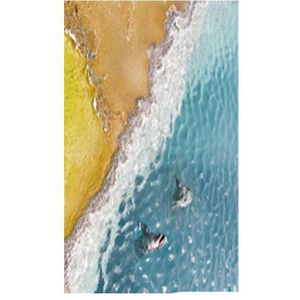 Zomer Strand Muurstickers 3D Floor Dolfijnen Strand Surfen Blauw Zee Decoratieve Stickers Voor Badkamer Keuken Kids Poster