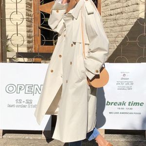 Colorfaith Herfst Winter Vrouwen Trench Sjerpen Lace Up Double Breasted Modieuze Office Lady Koreaanse Stijl Elegante Casual Lange jas Bovenkleding JK111