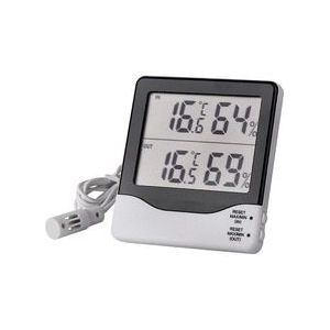 In & Out Twee Kanalen Thermo-Hygrometer Digitale LCD Elektronische Temperatuur-vochtigheidsmeter Weerstation Thermometer Hygrometer