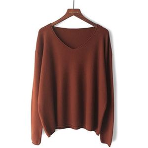 H. Sa Vrouwen Winter Trui En Truien Sexy Grote V-hals Solid Knit Jumpers Herfst Casual Pull Truien Kasjmier Truien