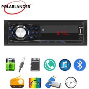 1 Din Fm Auto Radio 2V 45W Red Panel Licht Bluetooth 4.0 Mp3 Speler Usb Ondersteuning Subwoofer Rca ondersteunt Tf Card U Disk Aux Rca