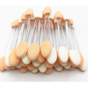 Mode 30 Pcs Wegwerp Oogschaduw Borstels Dubbelzijdige Spons Nylon Set Oogschaduw Borstels Makeups Voor Cosmetische Applicator Make