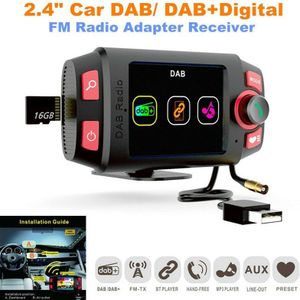 2.4Inch Auto Dab +/Dab Radio Adapter Fm-zender Met Bluetooth Handsfree En Muziek Afspelen Auto kit MP3 Speler