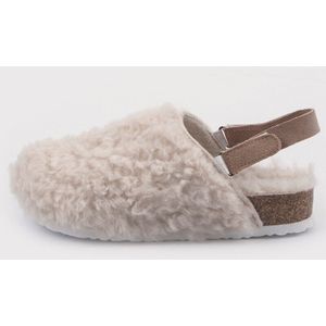 Ulknn Kinderen Wol Warm Slippers Winter Slippers Voor Jongens Meisjes Warme Wollen Schoenen Effen Tpr Unisex beige