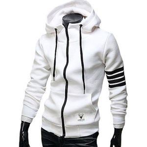 Mode Mannen Winter Slanke Hoodie Warm Hooded Sweater Jas Uitloper Trui Tops