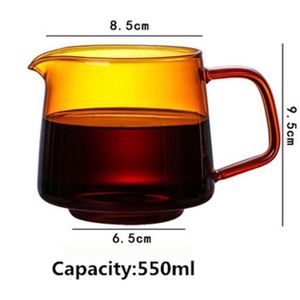 Fabriek Hittebestendig Glas Koffie Pot Kleur Glas Koffie Delen Pot Thuis Hand Gemaakt Koffie Glas Delen Pot