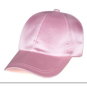 Silky Satin Cap Gorras Solid Color Satin Silk Hat Women Casual Baseball Hats Ladies Snapback Sport Hip Hop Cap
