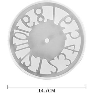 Klok Siliconen Mal Spiegel Klok Epoxy Mold Grote En Kleine Horloge Silicone Mold Decoratie Mold