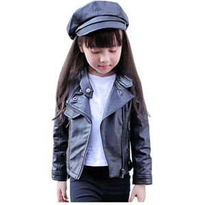 Kinderen Jassen Kids Baby Meisjes Jongens Kostuum Lange Mouwen Solid Uitloper Leren Jas Korte Jas Mode Casual Kleding