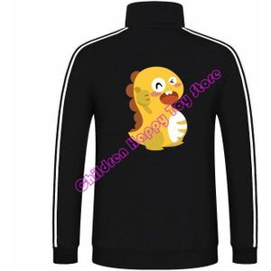 Herfst Lente Vipkid Leraar Dino Rits Up Jacket Sweatshirts Voor Mannen Of Vrouwen Overjas Zwarte Kleur