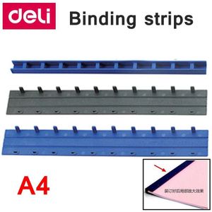 100 Stks/partij Deli 3-20Mm (20-180sheets) plastic Binding Strips 10 Gaten A4 Kam Binding Machine Leveranciers Plastic Bindmiddelen