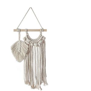 Maan Droom Catcher Handgemaakte Macrame Muur Opknoping Hand-Geweven Tapijt Boho Home Decoratie Foto Props